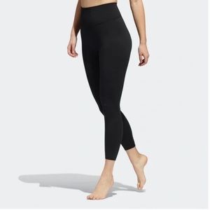 Adidas Climalite Activewear Workout Logo Leggings Black